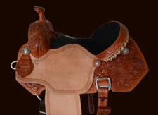 Libbey Hurley Halfbreed Barrel Saddle with Sting Ray/Black Suede Padded Seat